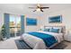 Staged main bedroom with private balcony access and light-filled interior at 9905 Aftonwood St, Highlands Ranch, CO 80126