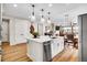 Spacious kitchen island with sink and dishwasher, open to the dining and living areas at 8829 Animas River St, Littleton, CO 80125