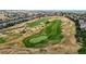 Scenic aerial view of the beautiful green golf course at 23427 Song Bird Hills Pl, Parker, CO 80138