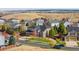 Aerial view of house and neighborhood at 11940 Silvertop Cir, Parker, CO 80134