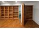 Basement space with wall to wall shelving and lots of potential storage at 584 W Prestwick Way, Castle Rock, CO 80104