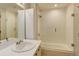 Clean bathroom with a glass-enclosed shower and modern vanity at 3100 Huron St # 4N, Denver, CO 80202