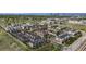 Aerial view of a residential neighborhood with modern townhouses and apartments at 4100 Albion St # 424, Denver, CO 80216