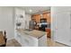 Efficient kitchen with stainless steel appliances and ample counter space at 4100 Albion St # 424, Denver, CO 80216