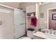Clean bathroom featuring updated shower, toilet and sink at 815 Concho Ct, Castle Rock, CO 80104