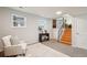 Finished basement with stairs and sitting area at 327 S 29Th Ave, Brighton, CO 80601