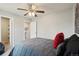 Bedroom with ceiling fan and access to loft at 327 S 29Th Ave, Brighton, CO 80601