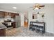 Eat-in kitchen with stainless steel appliances and tile flooring at 327 S 29Th Ave, Brighton, CO 80601