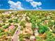 Scenic aerial view of a peaceful, established neighborhood with tree-lined streets and a mix of charming, well-kept homes at 1600 Xanthia St, Denver, CO 80220