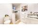 Beautiful bathroom with a walk-in shower and stylish mosaic tile at 12861 Royal Ct, Broomfield, CO 80020