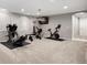 Spacious home exercise room with modern equipment provides a private fitness area at 6299 Ellingwood Point Pl, Castle Rock, CO 80108