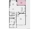 Floor plan of the house's first floor, including the great room, kitchen, dining room and garage at 8840 Whiteclover St, Littleton, CO 80125