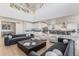 Bright, open-concept living space featuring modern decor and stylish furniture arrangement at 89 Clara Pl, Castle Pines, CO 80108