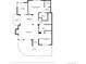 Detailed floor plan showcasing layout of rooms, including kitchen, bedrooms, and living areas at 150 Blue Spruce Ct, Highlands Ranch, CO 80126