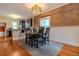 Elegant dining room with hardwood floors, decorative lighting, and a stylish table setting at 132 Delaware St, Denver, CO 80223