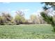 Scenic view of a green space with a rustic bridge and lush trees under a bright, blue sky at 8680 Apache Plume Dr, Parker, CO 80134