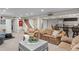 Inviting finished basement with plush seating, a convenient bar area, and ample space for entertainment at 5434 S Rome St, Aurora, CO 80015