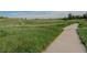 A serene walking path meanders through lush greenery, offering a peaceful retreat into nature at 5434 S Rome St, Aurora, CO 80015