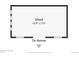 Floor plan of the shed, measuring 13'5