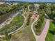 An aerial view of a park with a river running alongside at 2253 S Fox St, Denver, CO 80223