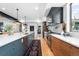 Stylish kitchen featuring custom cabinets, a modern range hood, and a large island at 2838 Tennyson St, Denver, CO 80212