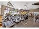 Well-equipped gym with treadmills, ellipticals, and ample natural light from large windows at 4880 River Landing Ave, Firestone, CO 80504