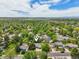 Beautiful aerial view of a house in a neighborhood with lush green trees under a cloudy blue sky at 13030 King Cir, Broomfield, CO 80020