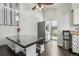 Cozy dining area adjacent to kitchen with stainless steel refrigerator and backyard access at 13030 King Cir, Broomfield, CO 80020