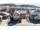An aerial shot of a two-story home with a cozy front porch and well-maintained landscaping at 5078 Zion Ct, Castle Rock, CO 80109