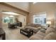 Comfortable living room featuring a neutral color palette and large windows for natural light at 16667 Tin Cup Ct, Parker, CO 80134