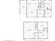 Detailed floor plan showcasing the layout of both the first floor and basement levels at 3384 W Arlington Ave, Littleton, CO 80123