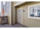 Patio features dark wooden deck and neutral wall at 1811 S Quebec Way # 187, Denver, CO 80231