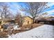 Backyard with detached garage, and patchy snow at 3039 W 22Nd Ave, Denver, CO 80211