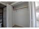 The interior closet features standard shelving, a clothes rod, and access to the bathroom at 214 N Main St # 14, Breckenridge, CO 80424