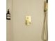 Modern shower featuring gold fixtures and neutral-toned tiles, creating a stylish and functional space at 4631 Zuni St, Denver, CO 80211