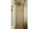 A minimalist bathroom shower featuring a rainfall shower head and neutral tones at 4631 Zuni St, Denver, CO 80211