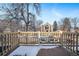 Deck and view of the neighborhood on a bright day at 1368 N Gilpin St, Denver, CO 80218