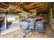 Barn interior featuring ample storage space for equipment and vehicles at 3784 Whitetail Ct, Mead, CO 80542