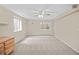 Carpeted basement bedroom with ceiling fan at 3784 Whitetail Ct, Mead, CO 80542