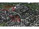 Aerial shot of a residential community near Boulder Country Club golf course at 7309 Windsor Dr, Boulder, CO 80301