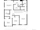 Detailed floor plan showcasing bedrooms, bathrooms, laundry and layout of the second floor at 350 Vista Cliff Cir, Castle Rock, CO 80104
