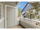 Balcony with views of the community buildings and trees at 12935 Lafayette St # B, Thornton, CO 80241