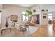 Open floor plan showcasing the living and dining areas with high ceilings and lots of natural light at 1851 Ute Creek Dr, Longmont, CO 80504