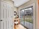 Kitchen nook featuring white desk, natural light, and view to the backyard at 7426 S Hudson Way, Centennial, CO 80122