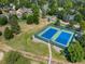 Well-maintained tennis courts provide an opportunity for active recreation within the community at 7426 S Hudson Way, Centennial, CO 80122