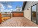 Exterior view of an outdoor wooden deck and backyard shed at 3350 S Eudora St, Denver, CO 80222