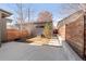 Backyard with landscaping and concrete patio at 3333 Osage St, Denver, CO 80211
