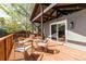 Wonderful back deck with dining table and chairs perfect for outdoor relaxation and entertaining at 2520 S Race St, Denver, CO 80210