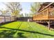 Lush backyard featuring green lawn and mature trees at 2520 S Race St, Denver, CO 80210