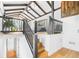 Beautiful staircase featuring modern railing, wood stairs, and unique architecture at 2520 S Race St, Denver, CO 80210